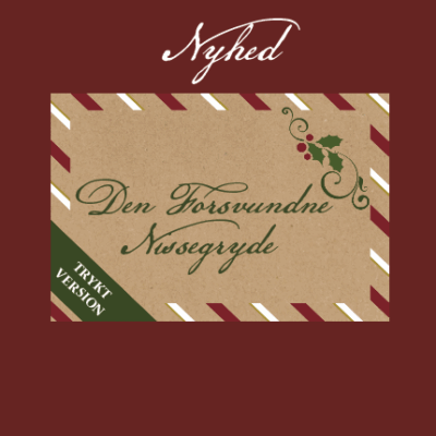 Den Forsvundne Nissegryde - Pakke m. trykte breve, bånd & manilla kort - Julekalender med nissebreve